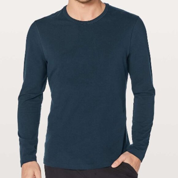Lululemon Mens Basic Navy Blue long sleeve P631 - Picture 7 of 7